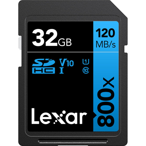 Lexar 32GB High-Performance 800x UHS-I SDHC Memory Card | BLUE Series