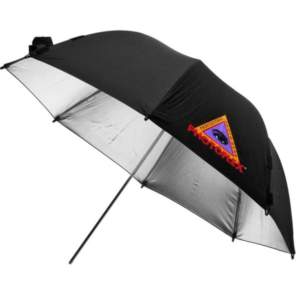 Photoflex Umbrella with Adjustable Frame | Hot Silver with Black Backing, 45"