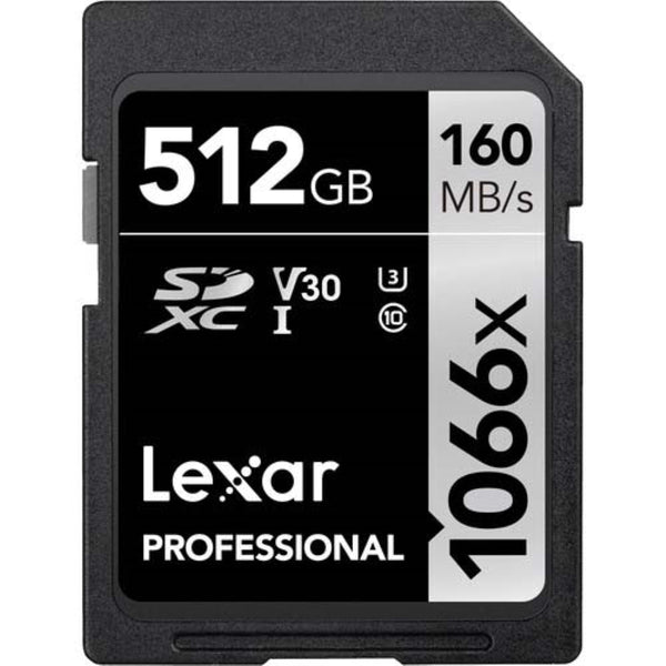 Lexar 512GB Professional 1066x UHS-I SDXC Memory Card | SILVER Series