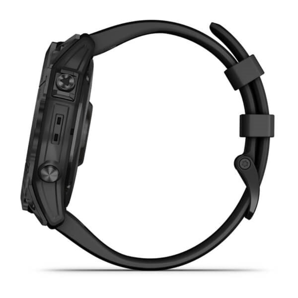 Garmin fenix 7X Sapphire Solar GPS Watch | Black DLC Titanium with Black Band