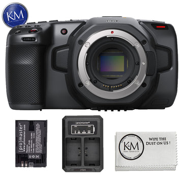 Blackmagic Design Pocket Cinema Camera 6K | Canon EF with Battery Bundle: Includes Dual Charger + Battery