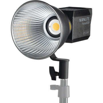 Nanlite Forza 60B Bi-Color LED Monolight With NPF Battery Grip, and the Bowens S-Mount Adapter