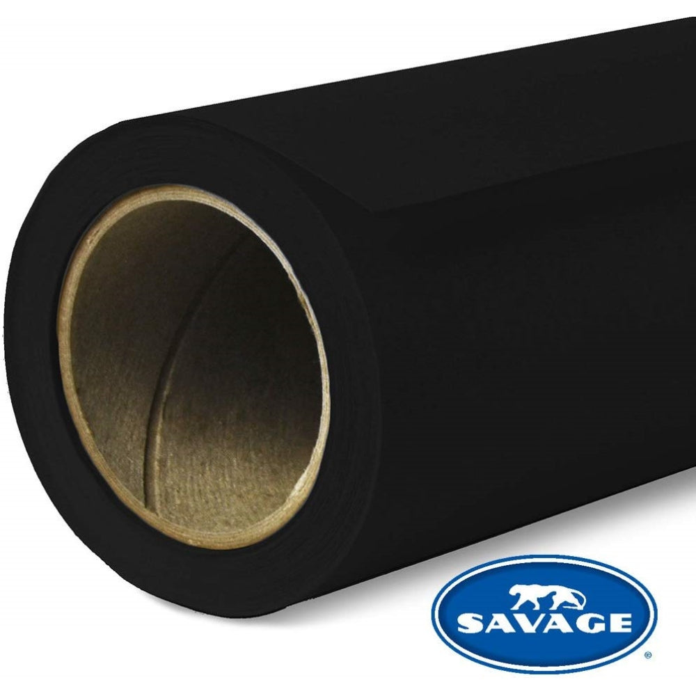 Savage Widetone Seamless Background Paper | 53" x 18'  -  #20 Black