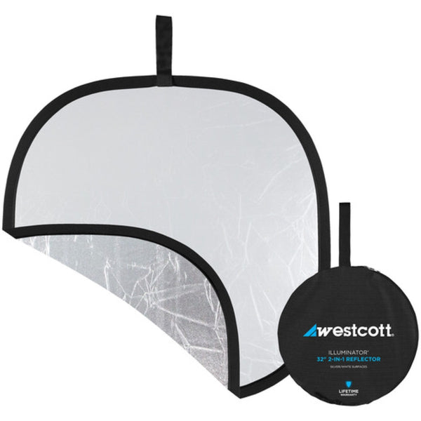 Westcott Illuminator Collapsible 2-in-1 Silver/White Bounce Reflector | 32"
