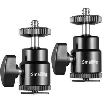 SmallRig Camera Hot Shoe Mount with 1/4"-20 Screw Ball Head | 2-Pack