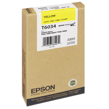 Epson T603400 Yellow UltraChrome K3 Ink Cartridge | 220 ml