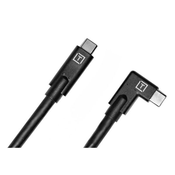 Tether Tools TetherPro USB-C to USB-C Right Angle Cable | 15 ft., Black