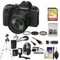 FUJIFILM X-S10 Mirrorless Digital Camera with 18-55mm Lens with 64GB SD Card + VidPro XM8 Microphone + Video Light + Sling Camera Strap + Extra Battery & Charger + Camera Bag + Tripod