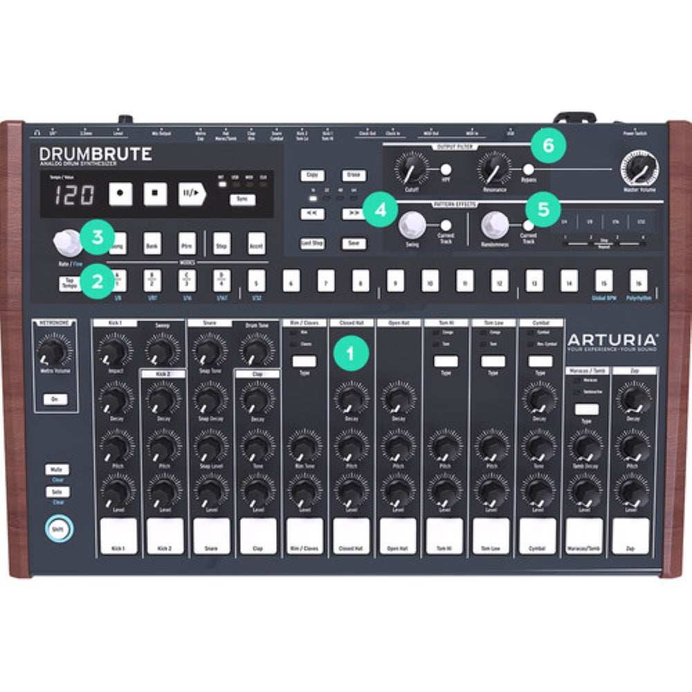 Arturia DrumBrute Analog Drum Machine