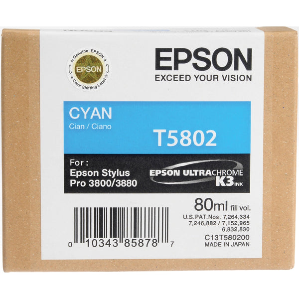 Epson UltraChrome K3 Cyan Ink Cartridge | 80 ml