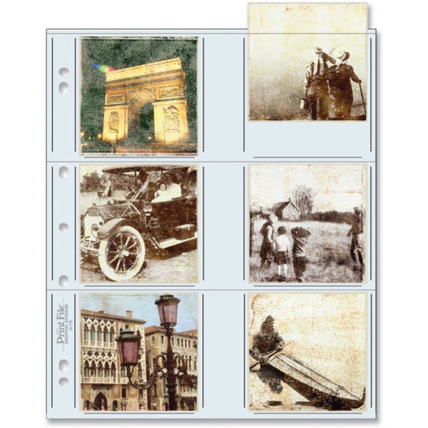 Print File 33-12P Archival Storage Page for 12 Prints | 3.5 x 3.5", 100-Pack