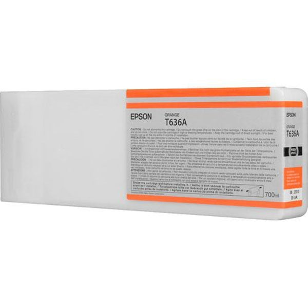 Epson T636A00 Orange UltraChrome HDR Ink Cartridge | 700 mL