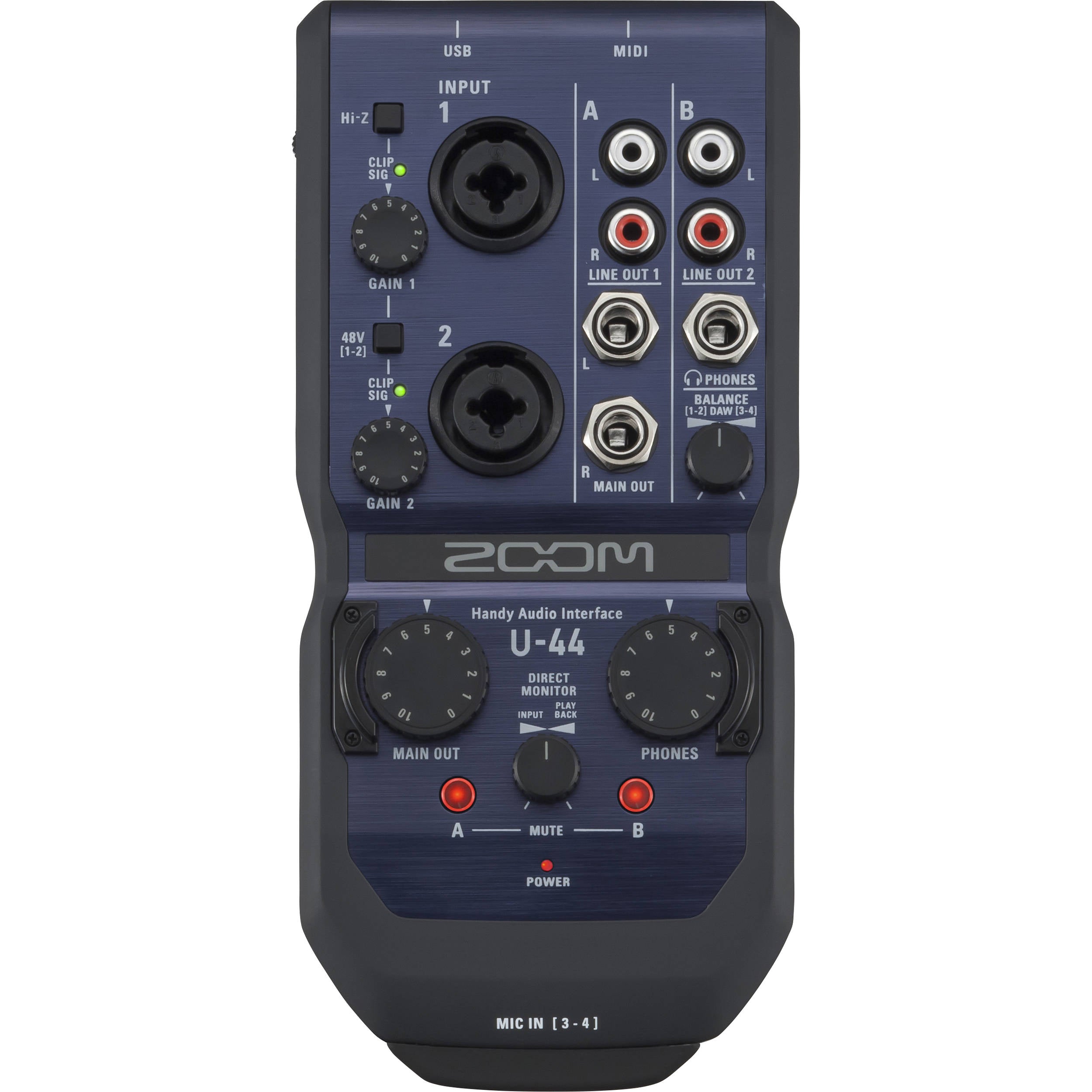 Zoom U-44 Handy 4-In/4-Out Audio Interface