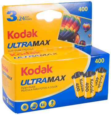 Kodak GC/UltraMax 400 Color Negative Film | 35mm Size Roll, 24 Exposure - 3 Pack