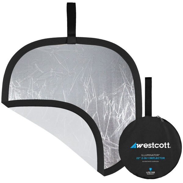 Westcott Illuminator Collapsible 2-in-1 Silver/White Bounce Reflector | 22"