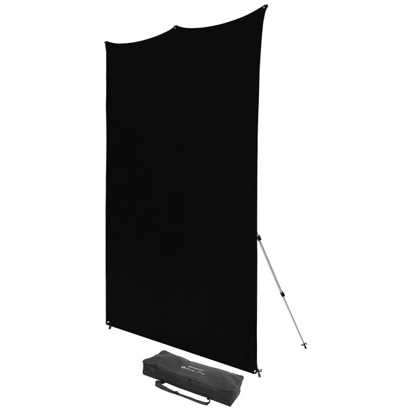 Westcott X-Drop Pro Fabric Backdrop Kit | Rich Black, 8 x 8'