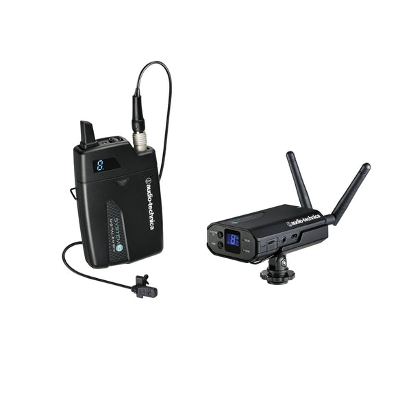 Audio-Technica ATW-1701/L System 10 Digital Camera-Mount Wireless Omni Lavalier Microphone System | 2.4 GHz