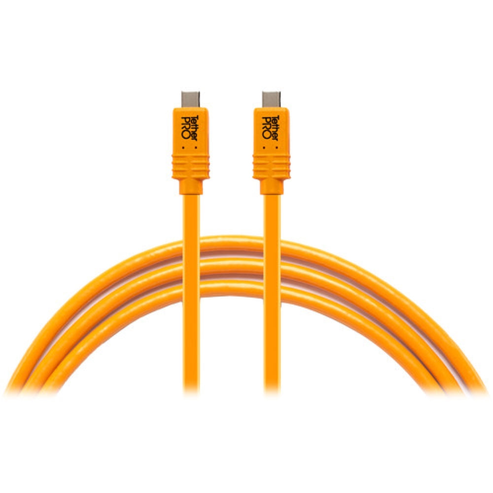 Tether Tools Tetherpro USB -C to USB -C for Phase One Cable | 15', High-Visibilty Orange