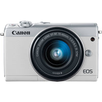Canon EOS M100 Mirrorless Digital Camera with 15-45mm Lens | White