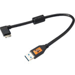 Tether Tools USB 3.0 Type-A Male to Micro-USB Right-Angle Male Cable | 1', Black