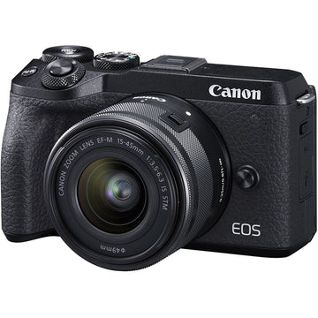 Canon EOS M6 Mark II Mirrorless Digital Camera with 15-45mm Lens and EVF-DC2 Viewfinder - Black **OPEN BOX**