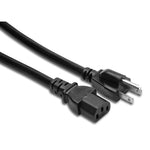 Hosa Technology Extension Cable with IEC Female Connector | 18 AWG, Black, 3'