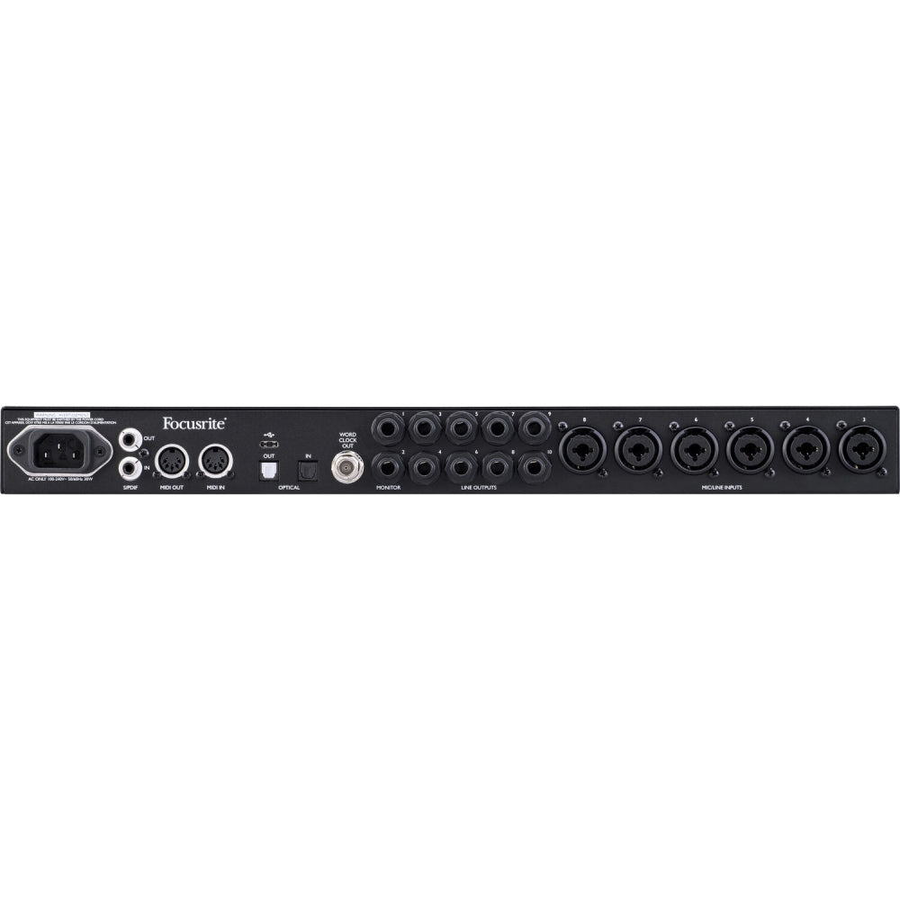 Focusrite Clarett+ 8Pre Rackmount 18x20 USB Type-C Audio/MIDI Interface