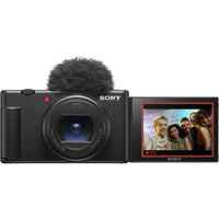 Sony ZV-1 II Digital Camera | Black Bundled with Sony Vlogger Accessory Kit + NP-BX1 Battery + Battery Charger + Microfiber Cleaning Cloth + Camera Cleaning Kit + Micro Video Microphone (7 Items)