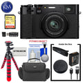 FUJIFILM X100V Digital Camera | Black with 32GB Memory Card, Cleaning Kit, Flexible Tripod & Camera Bag Bundle
