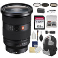 Sony FE 24-70mm f/2.8 GM II Lens + Cap Keeper + Memory Card Reader + Battery + Lens Cleaning Kit +128GB Memory Card + Camera Backpack + NP-FZ100 Battery + 3-Piece Filter Set