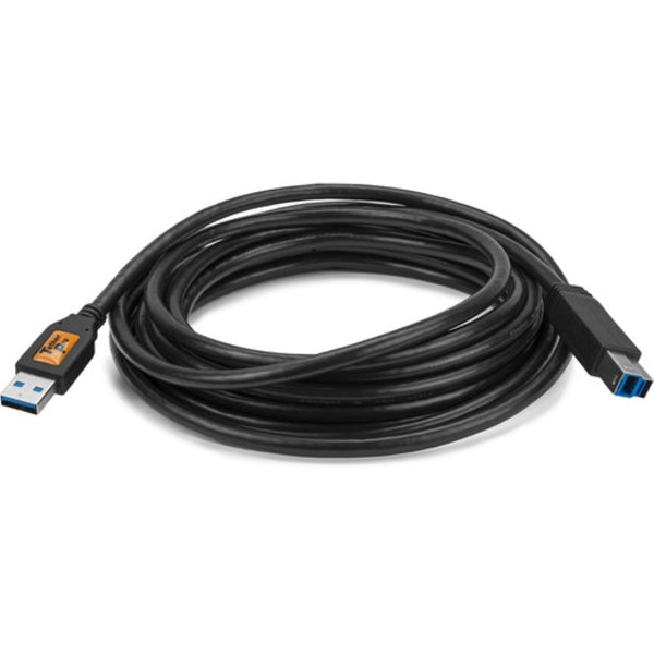 Tether Tools TetherPro SuperSpeed USB 3.0 Male A to Male B Cable | 15', Black