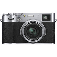 FUJIFILM X100V Digital Camera | Silver with 64GB Memory Card, Filter Set, Tripod & Deluxe Camera Bundle