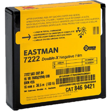 Kodak Eastman Double-X Black-and-White Negative Film 7222 | 16mm, 100' Roll, Single Perf