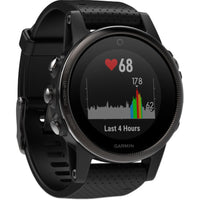 Garmin fenix 5S Sapphire Edition Multi-Sport Training GPS Watch | Black, Black Band