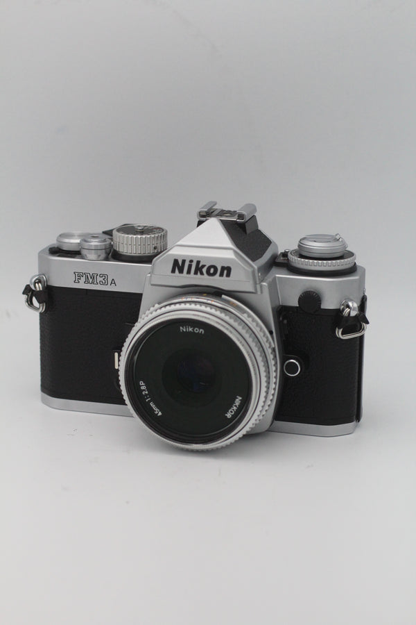 Used Nikon FM3A Film Camera Silver w/ Ai-s 45mm f/2.8 P - Used Very Good