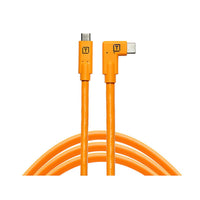 Tether Tools TetherPro USB-C to USB-C Right Angle Cable | 15 ft., Orange