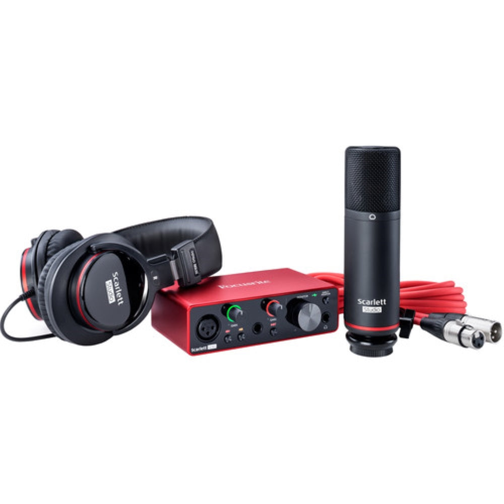 Focusrite Scarlett 2i2 Studio 2x2 USB Audio Interface with Microphone and Headphones | 3rd Generation