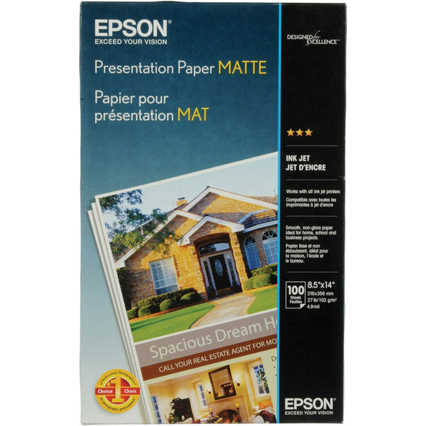 Epson Presentation Paper Matte | 8.5 x 14", 100 Sheets