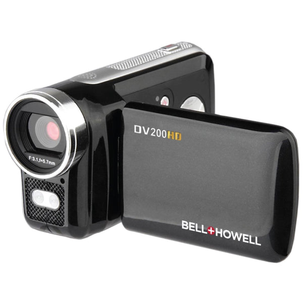 Bell & Howell DV200HD HD Video Camera Camcorder with Built-in Video Light | Black