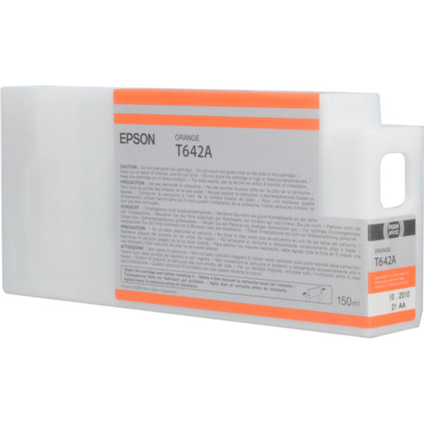 Epson T642A00 Orange UltraChrome HDR Ink Cartridge | 150 mL