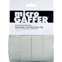 Visual Departures microGAFFER Compact Gaffer Tape | 4 Pack 1.0" x 24' - White