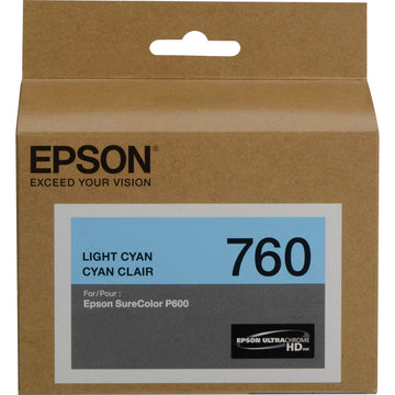 Epson T760 Light Cyan Ultrachrome HD Ink Cartridge