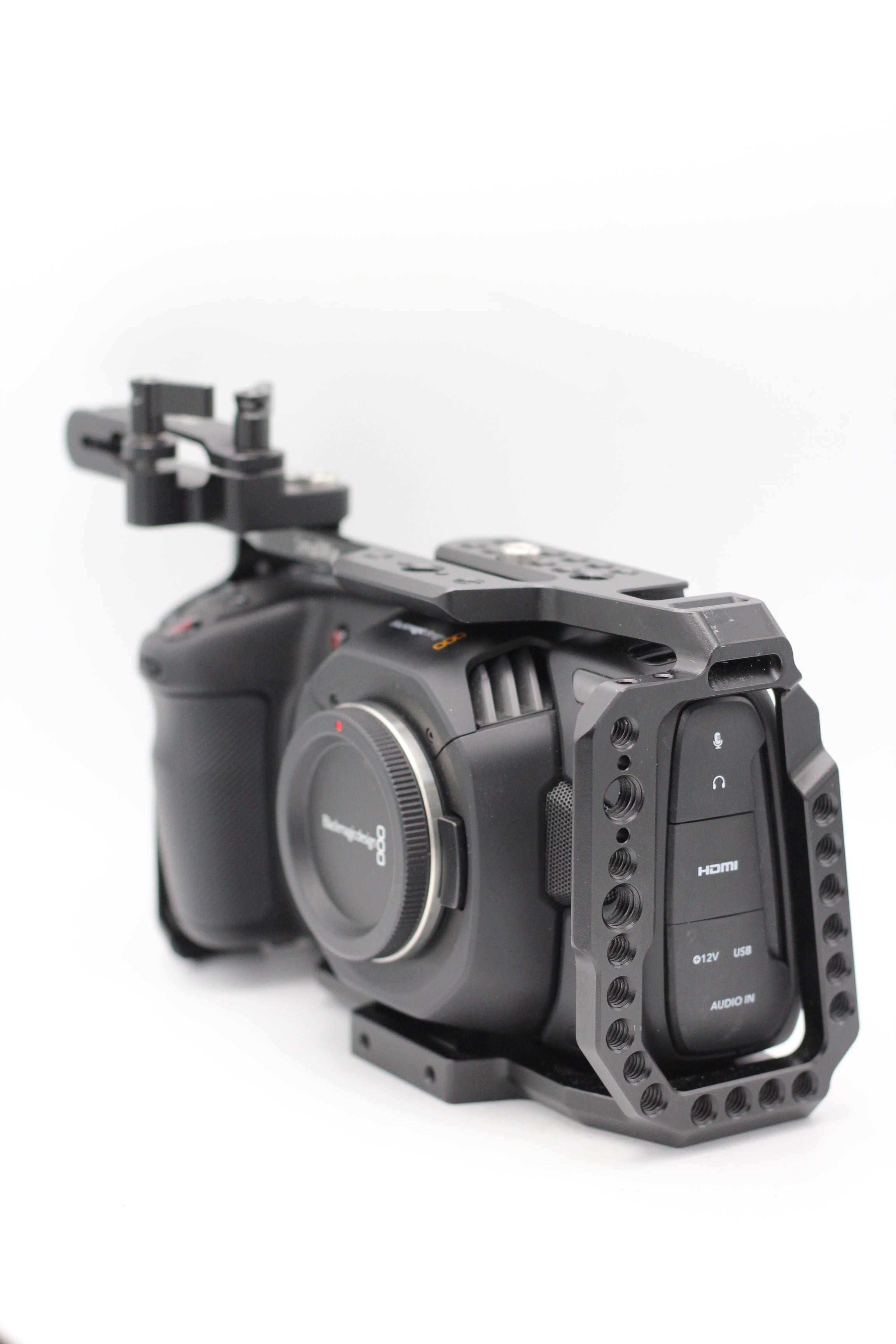 Used Blackmagic Pocket Camera 4K & SmallRig Full Cage with Samsung T5 SSD Mount for Blackmagic - Used Very Good