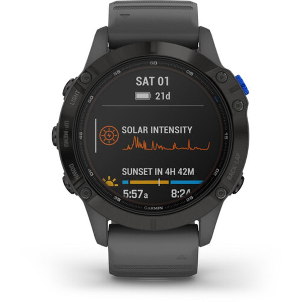 Garmin fenix 6 Multisport GPS Smartwatch | 47mm, Pro & Solar, Black / Slate Gray Band