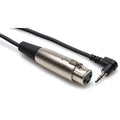 Hosa Technology Stereo Mini Angled Male to 3-Pin XLR Female Cable | 5'
