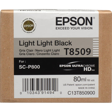 Epson T850900 UltraChrome HD Light Light Black Ink Cartridge | 80 ml