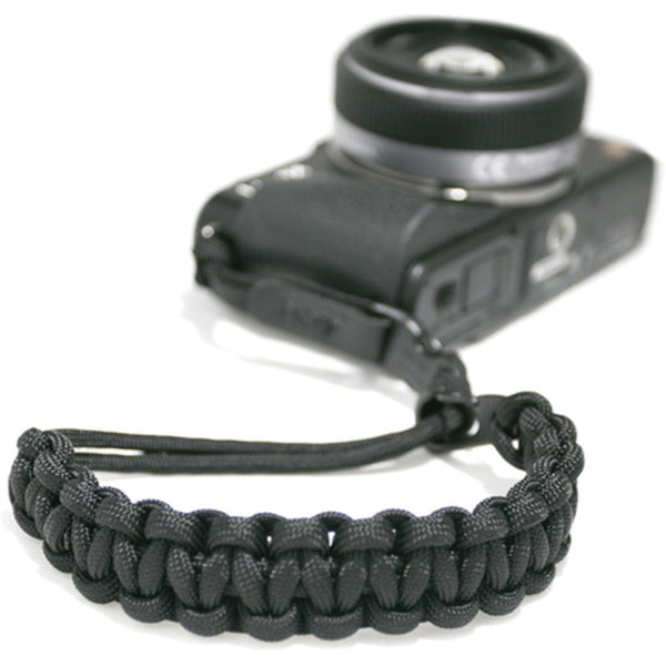 DSPTCH Camera Wrist Strap | Black with Black Stainless Steel Clip