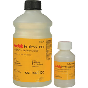 Kodak Professional Rapid Fixer Complete A & B Solutions for Black & White Film & Paper | Liquid - To Make 1 Gallon