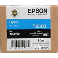 Epson T850200 UltraChrome HD Cyan Ink Cartridge | 80 ml