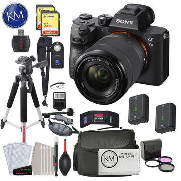 Sony Alpha a7 III Mirrorless Digital Camera with 28-70mm Lens with Deluxe Striker Bundle: Includes – Memory Cards,Large Tripod, Camera Bag, FilterSet, Extra Battery, Cleaning Kit, and more